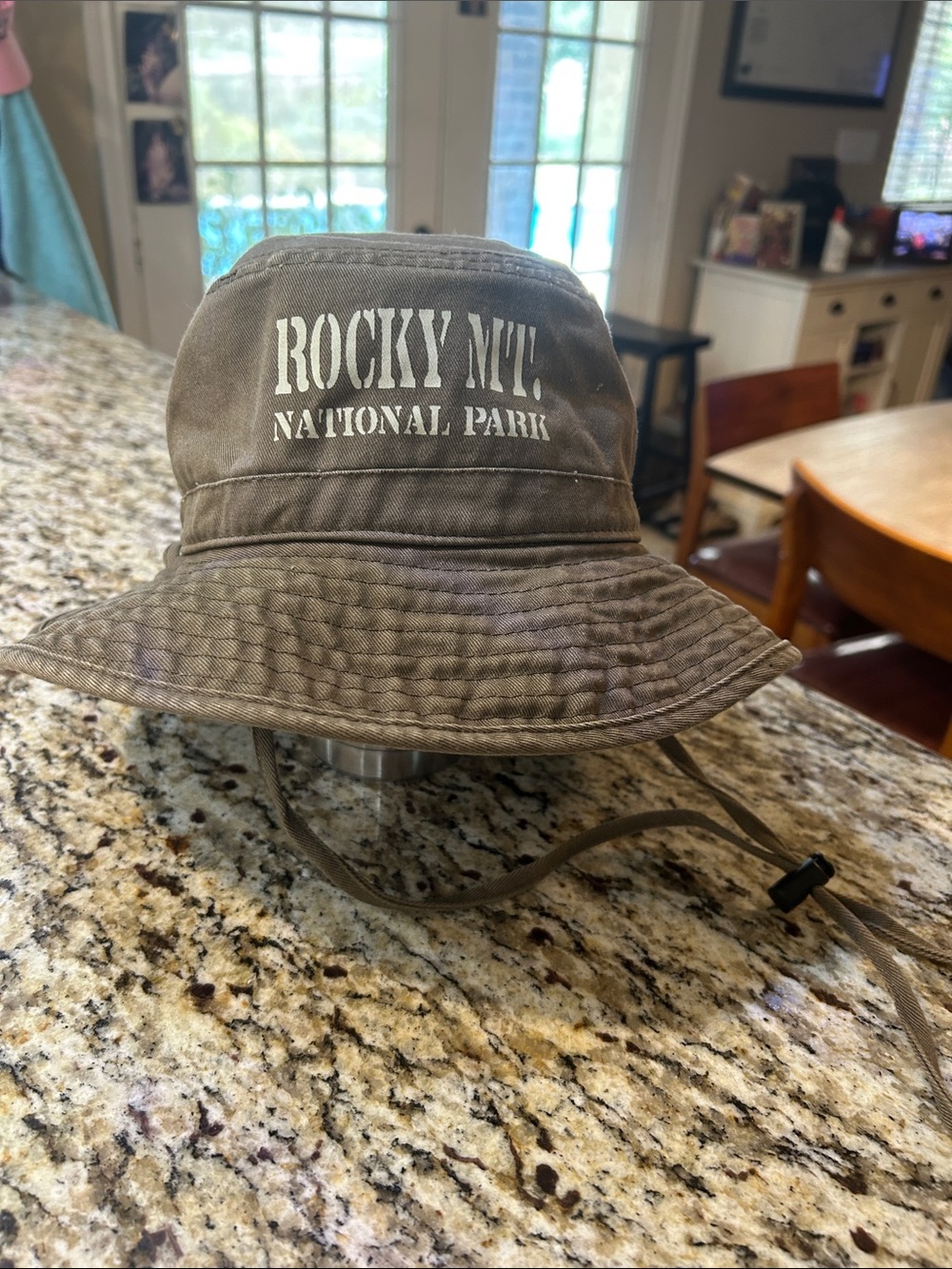 Rocky Olive Green Bucket Hat with Chin Strap